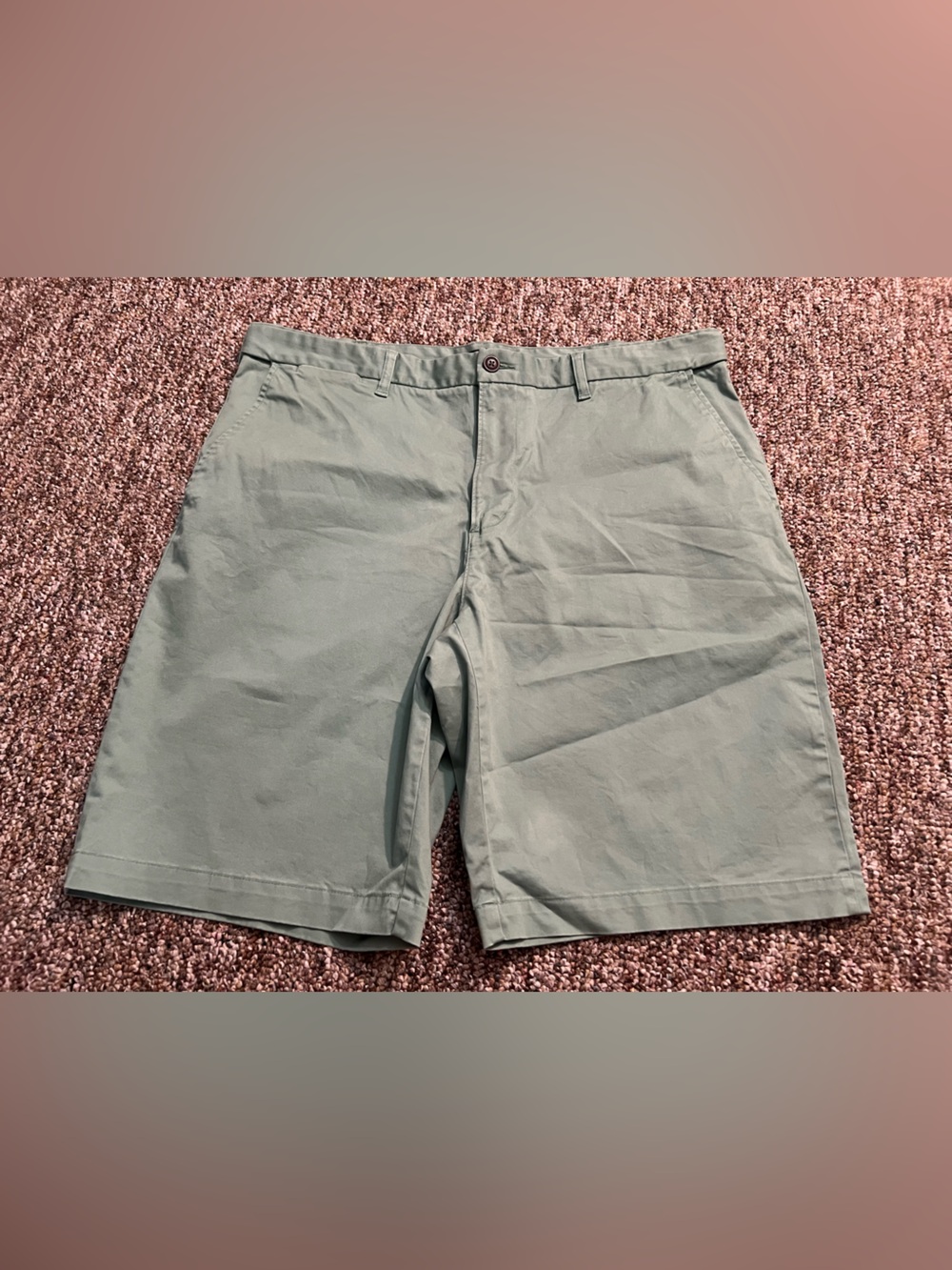 Lands End Men’s Traditional Fit Flat Front Chino Outdoor Casual Shorts Size 38